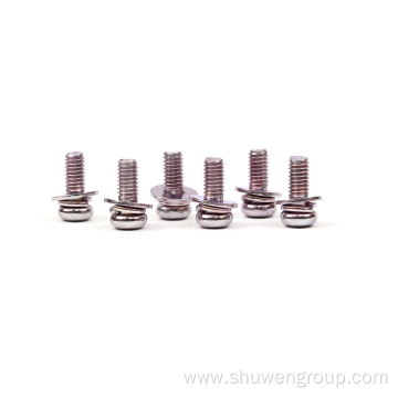 Rose galvanized sems screw with two washers